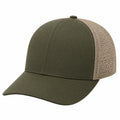 Snapback Cap mit Mesh Oliv/Beige