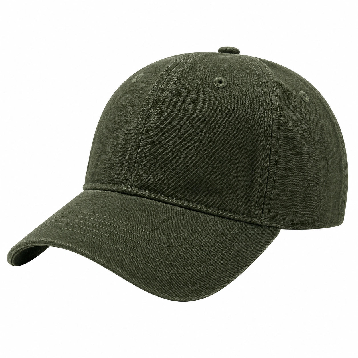 Unisex Baseballkappe, Olivgrün, Verstellbar