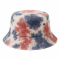 Unisex Batik Fischerhut Blau/Rot