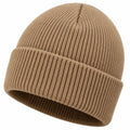Unisex Rippstrickmütze Beige