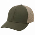 Snapback Cap mit Mesh Oliv/Beige