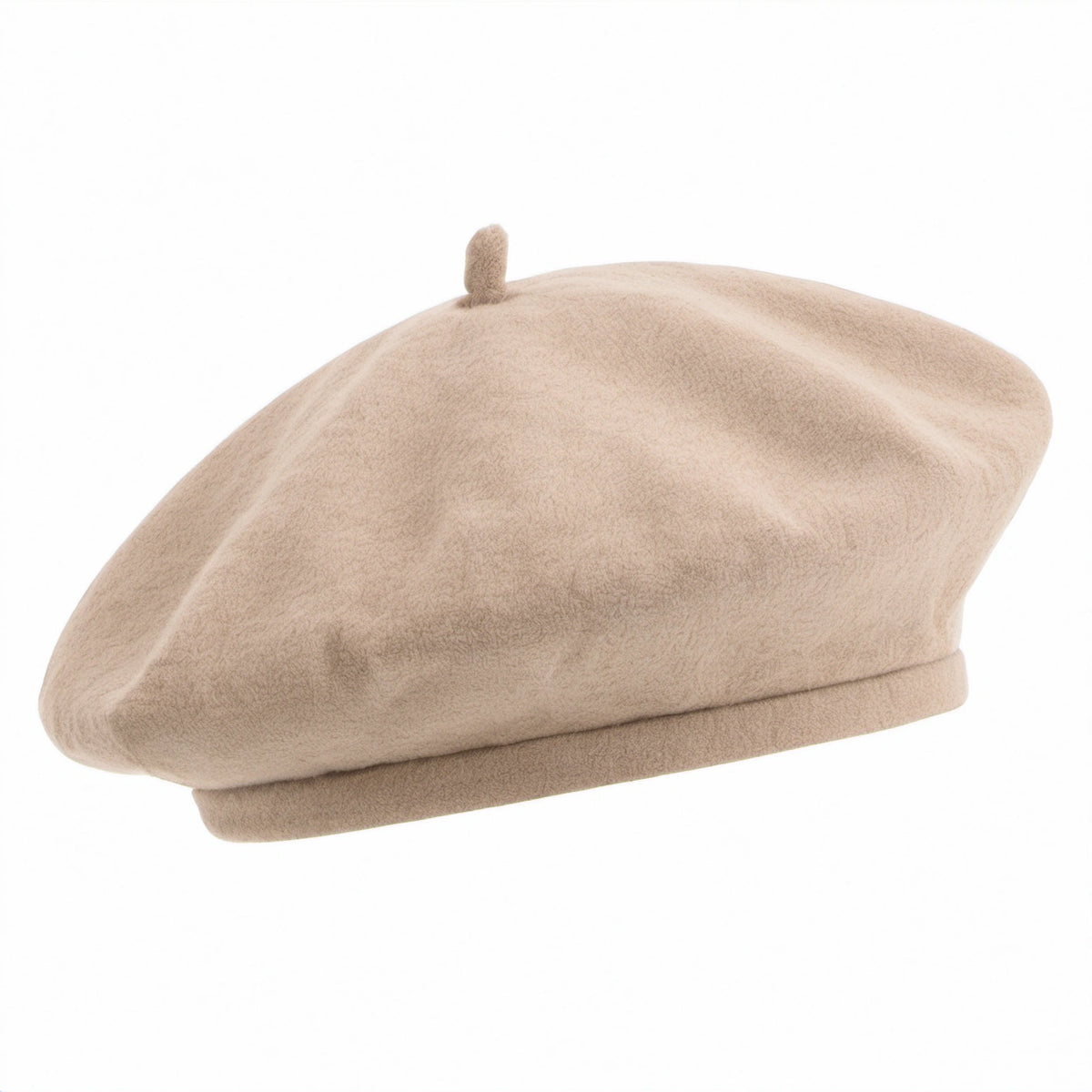Klassische Damen Baskenmütze Beige