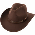 Herren Cowboyhut Braun Verstellbar