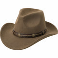 Brauner Cowboyhut mit geflochtenem Band