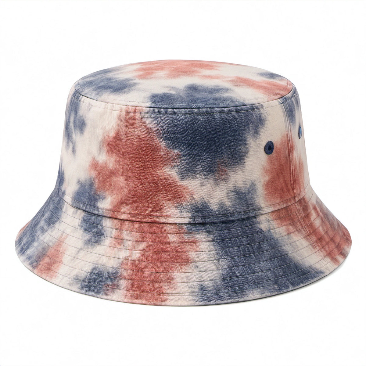 Unisex Batik Fischerhut Blau/Rot