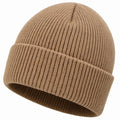 Unisex Rippstrickmütze Beige